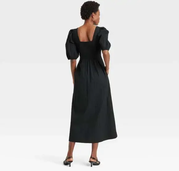 A New Day Short Sleeve Midi Dress cottage core crunchy granola milkmaiden - Picture 2 of 4